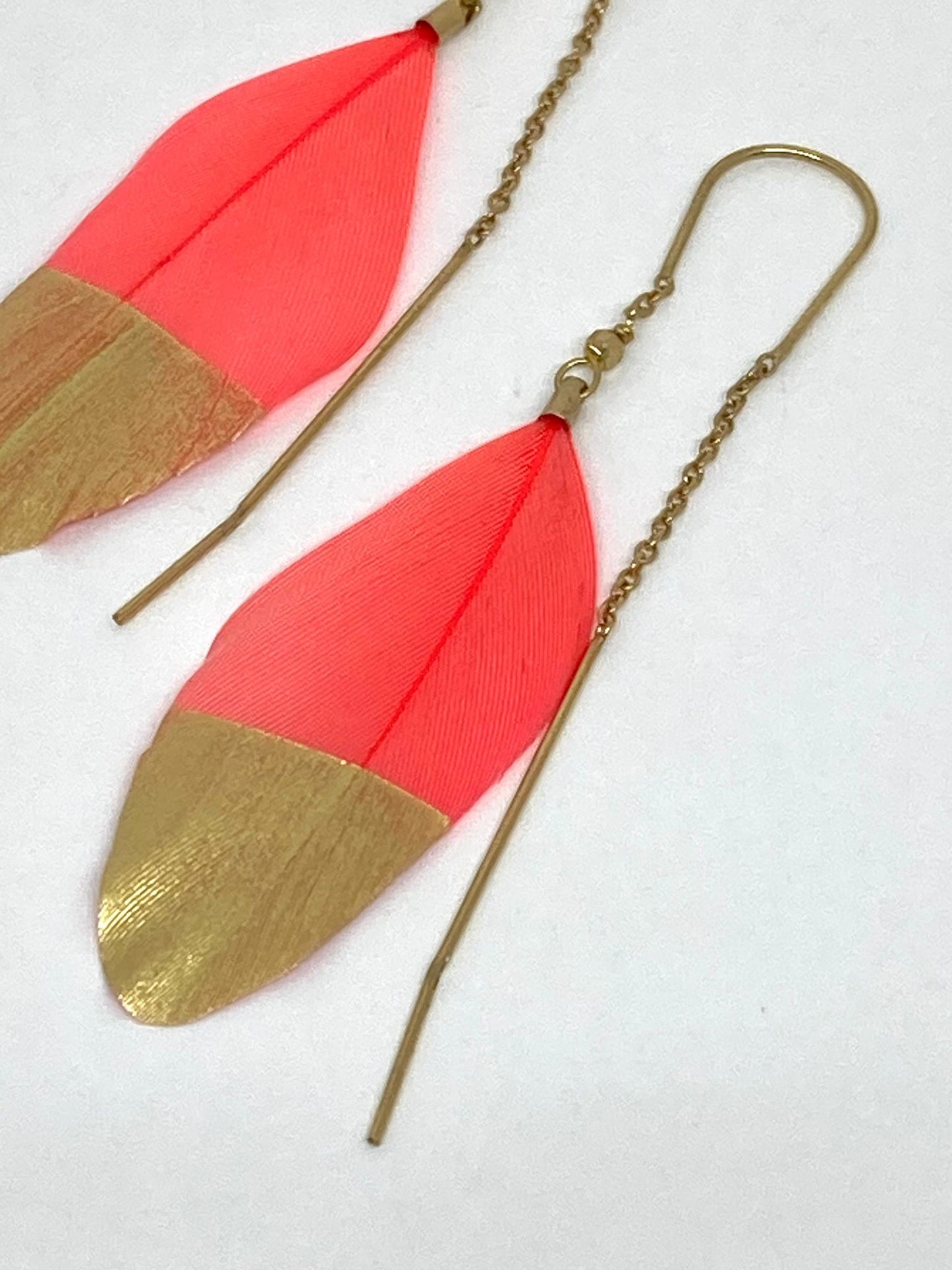 Boucles d’oreilles Cheyenne corail - Stalactite Paris