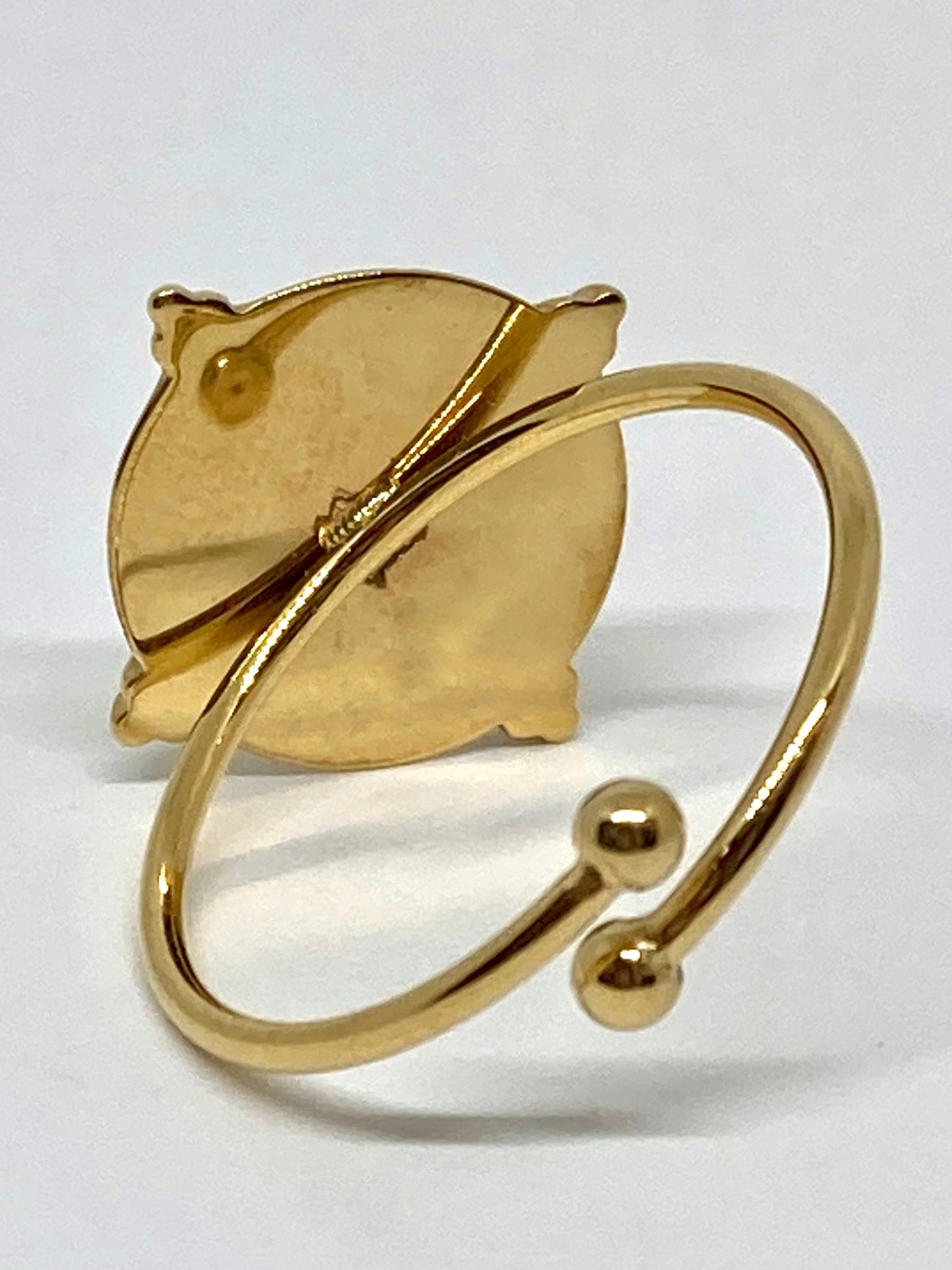 Bague dorée - Turquoise Africaine