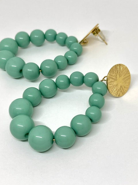 Boucles d’oreilles Perla - Vert Jade