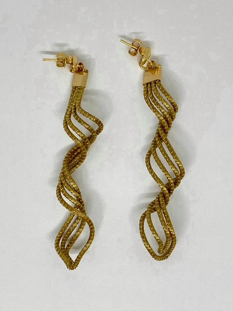 Boucles d’oreilles torsadée - Or végétal
