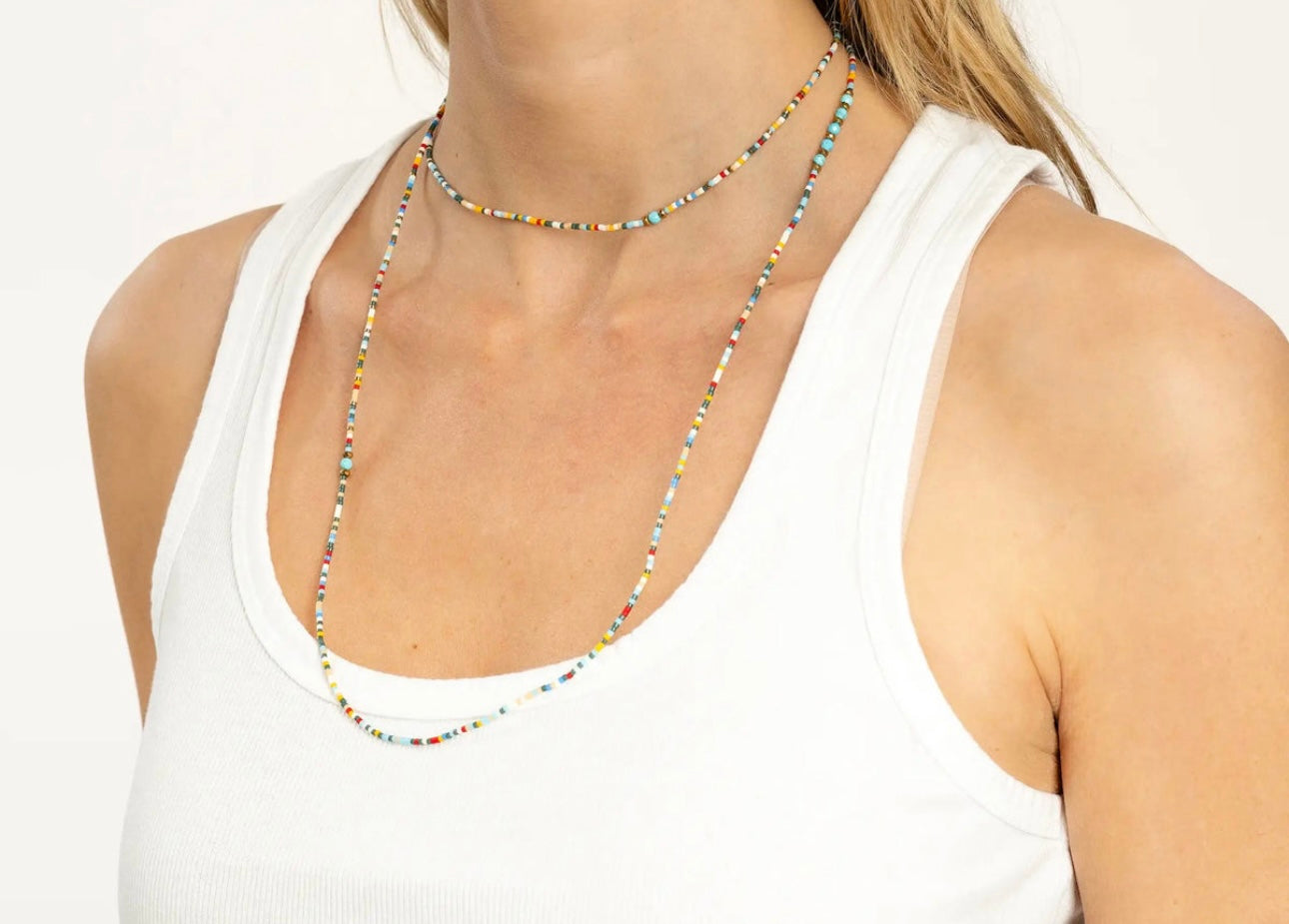 Bracelet/Collier Hossegor Slim multicolore - Têtes Blondes