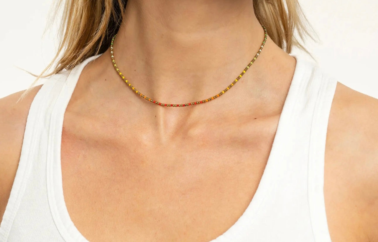 Collier ras de cou Bliss Rainbow - Têtes Blondes