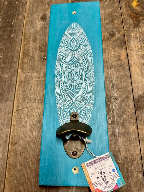 Décapsuleur mural bleu Poisson - La petite baigneuse