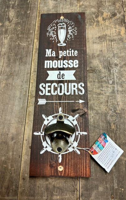 Décapsuleur mural brun Ma petite mousse de secours - La petite baigneuse