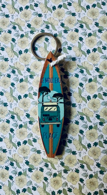 Porte-clefs Le Moulleau Plage Bleu