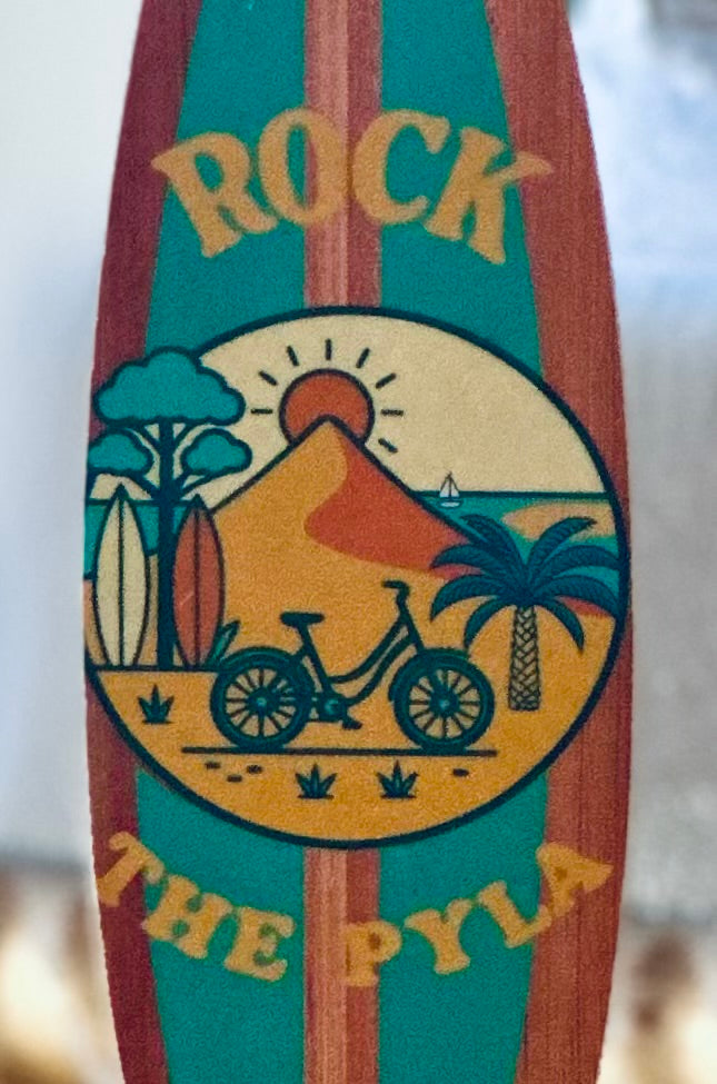 Mini planche de Surf Déco couleur Lagon sur socle - Rock The Pyla