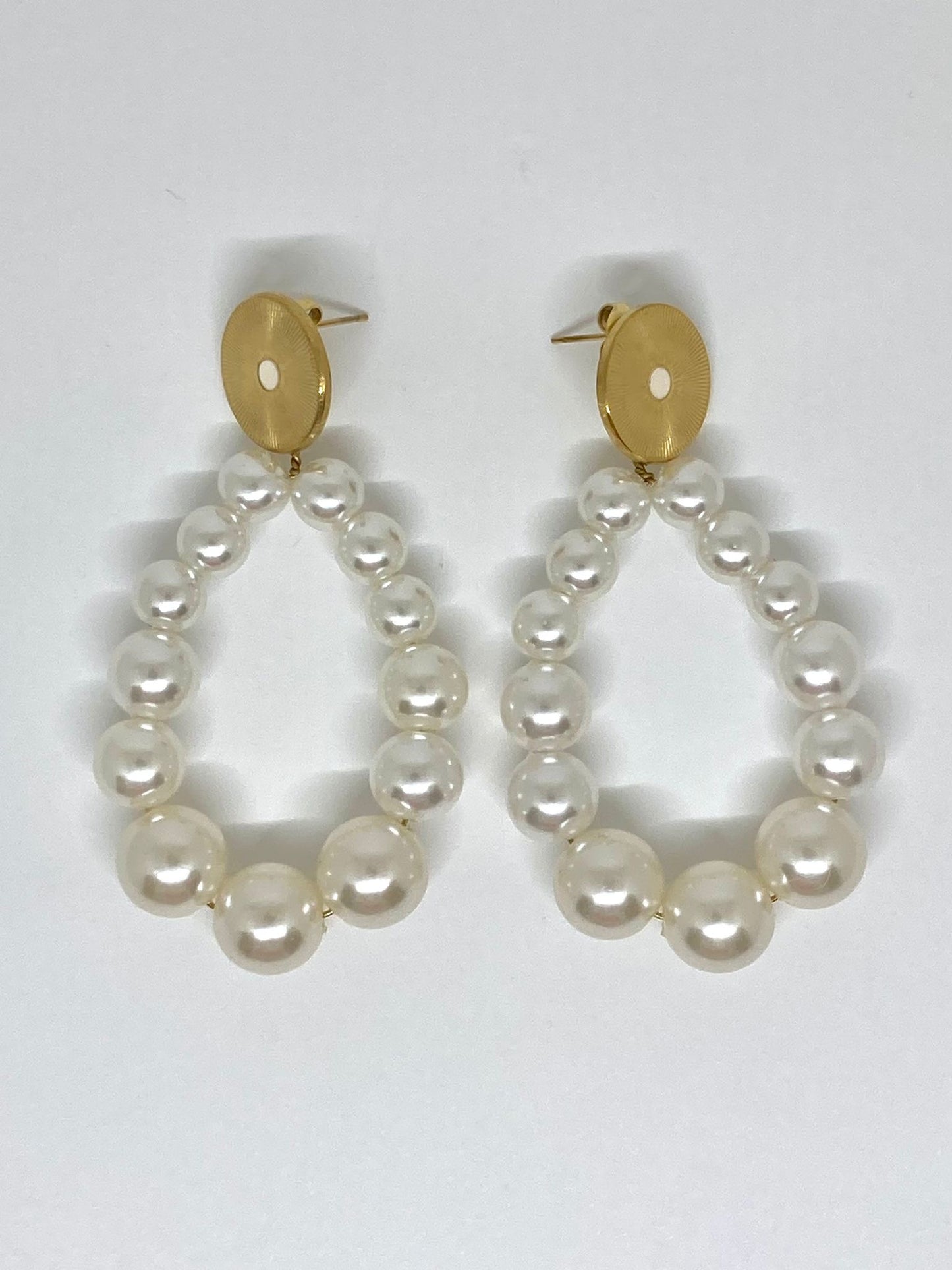 Boucles d’oreilles Perla - Ivoire brillant