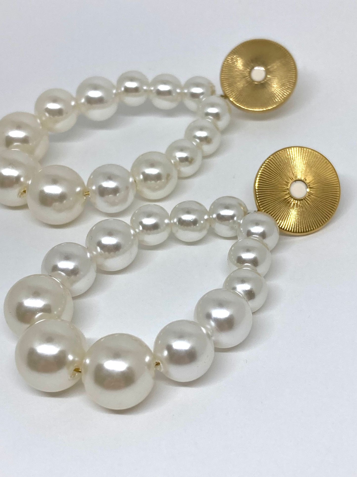 Boucles d’oreilles Perla - Ivoire brillant