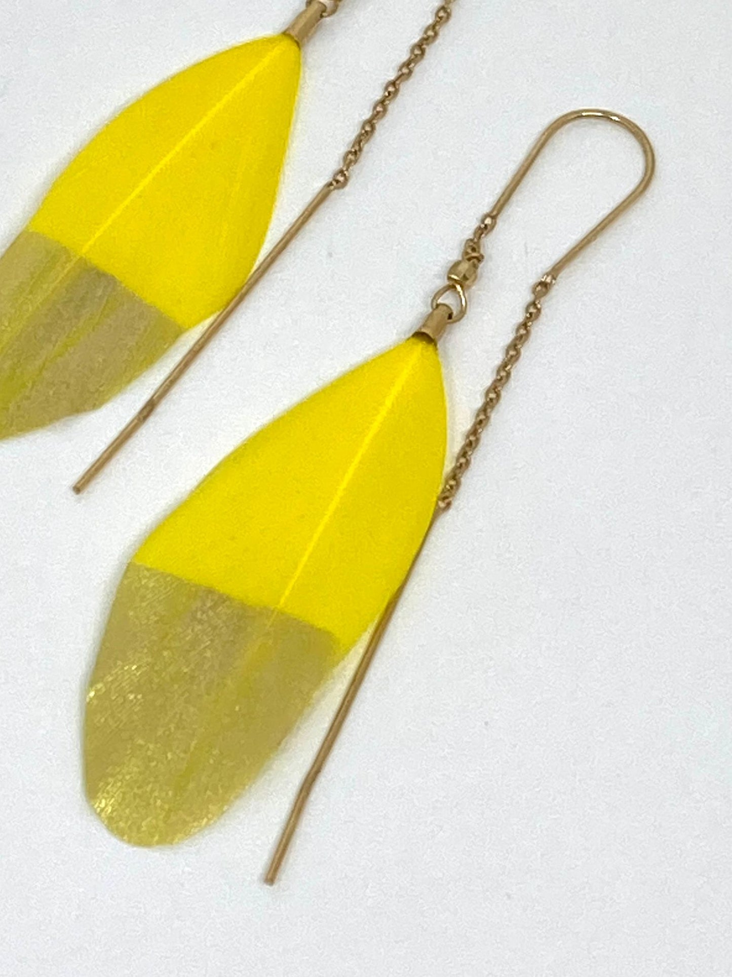 Boucles d’oreilles Cheyenne jaune en vermeil - Stalactite Paris