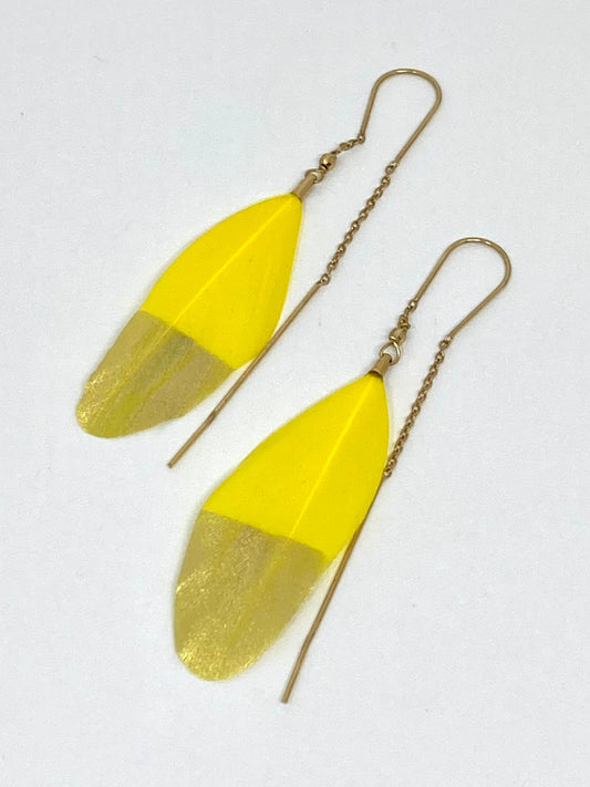 Boucles d’oreilles Cheyenne jaune en vermeil - Stalactite Paris