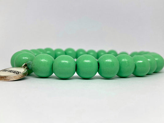 Bijou de sac en perles vert menthe - Brésil