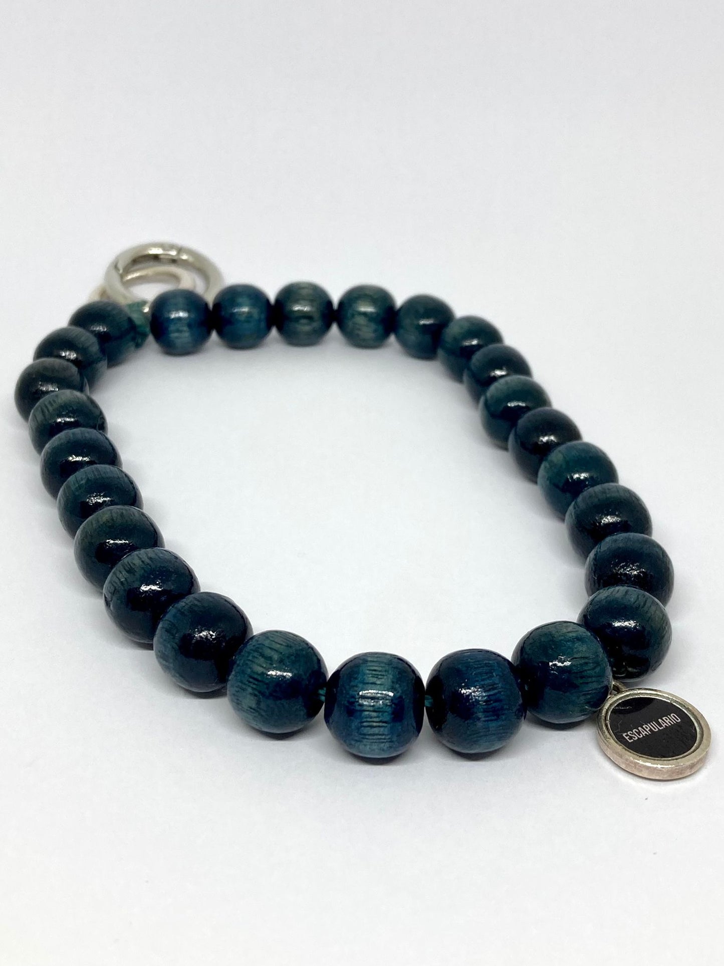 Bijou de sac en perles bleu pétrole - Brésil