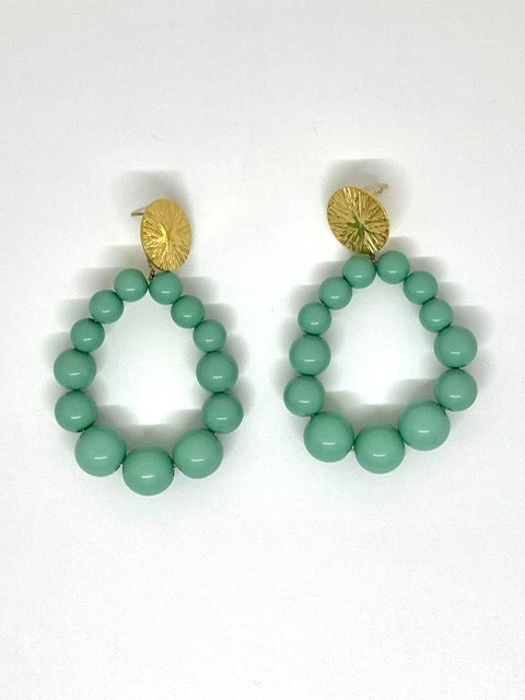 Boucles d’oreilles Perla - Vert Jade