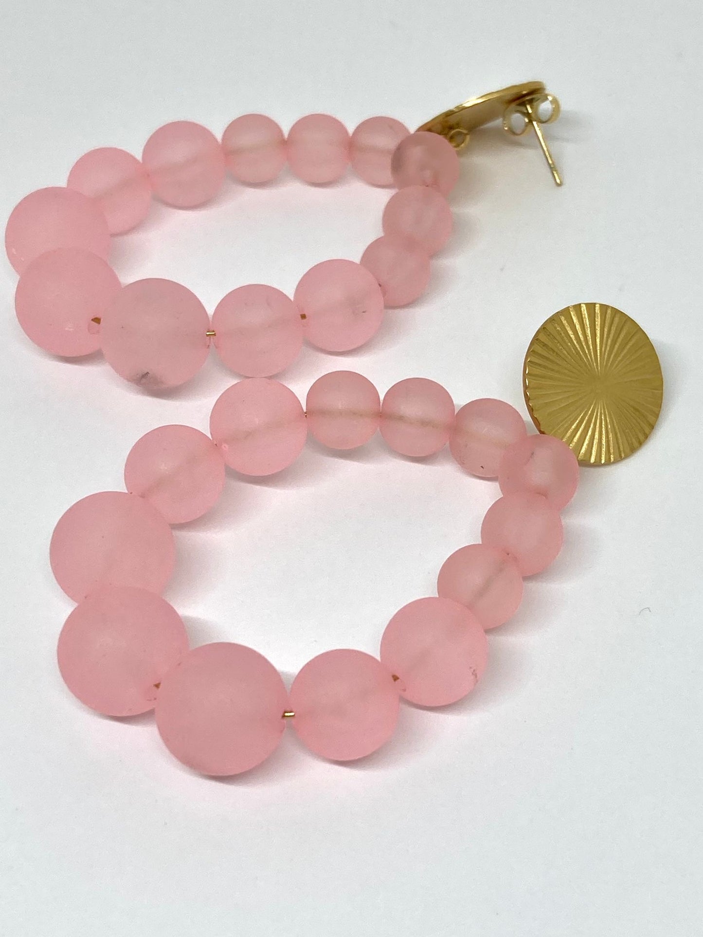 Boucles d’oreilles Perla - Rose Bonbon