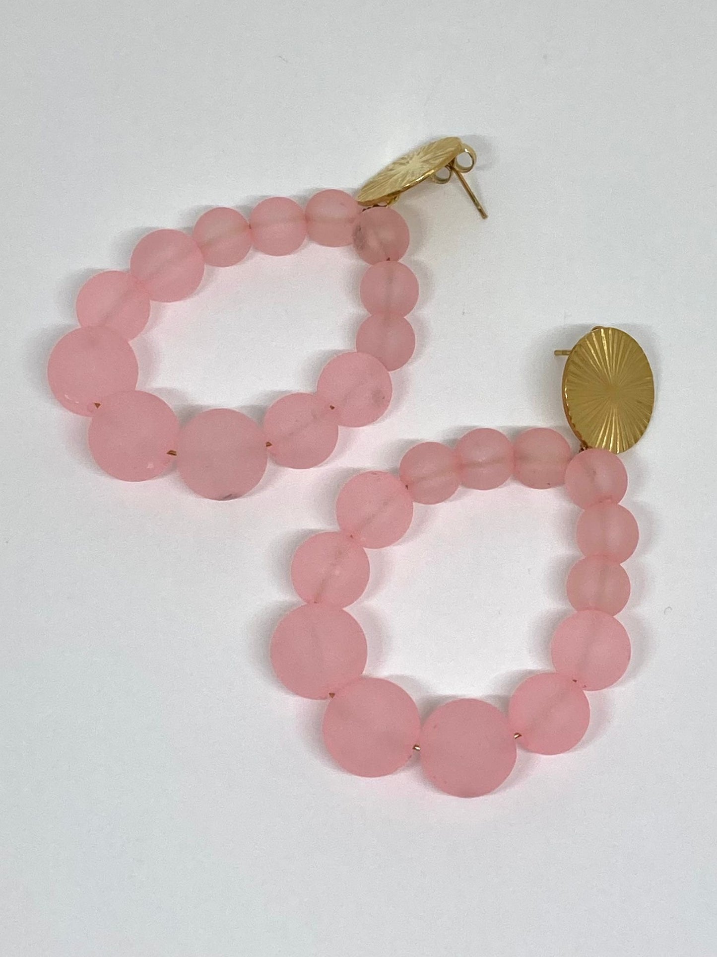 Boucles d’oreilles Perla - Rose Bonbon