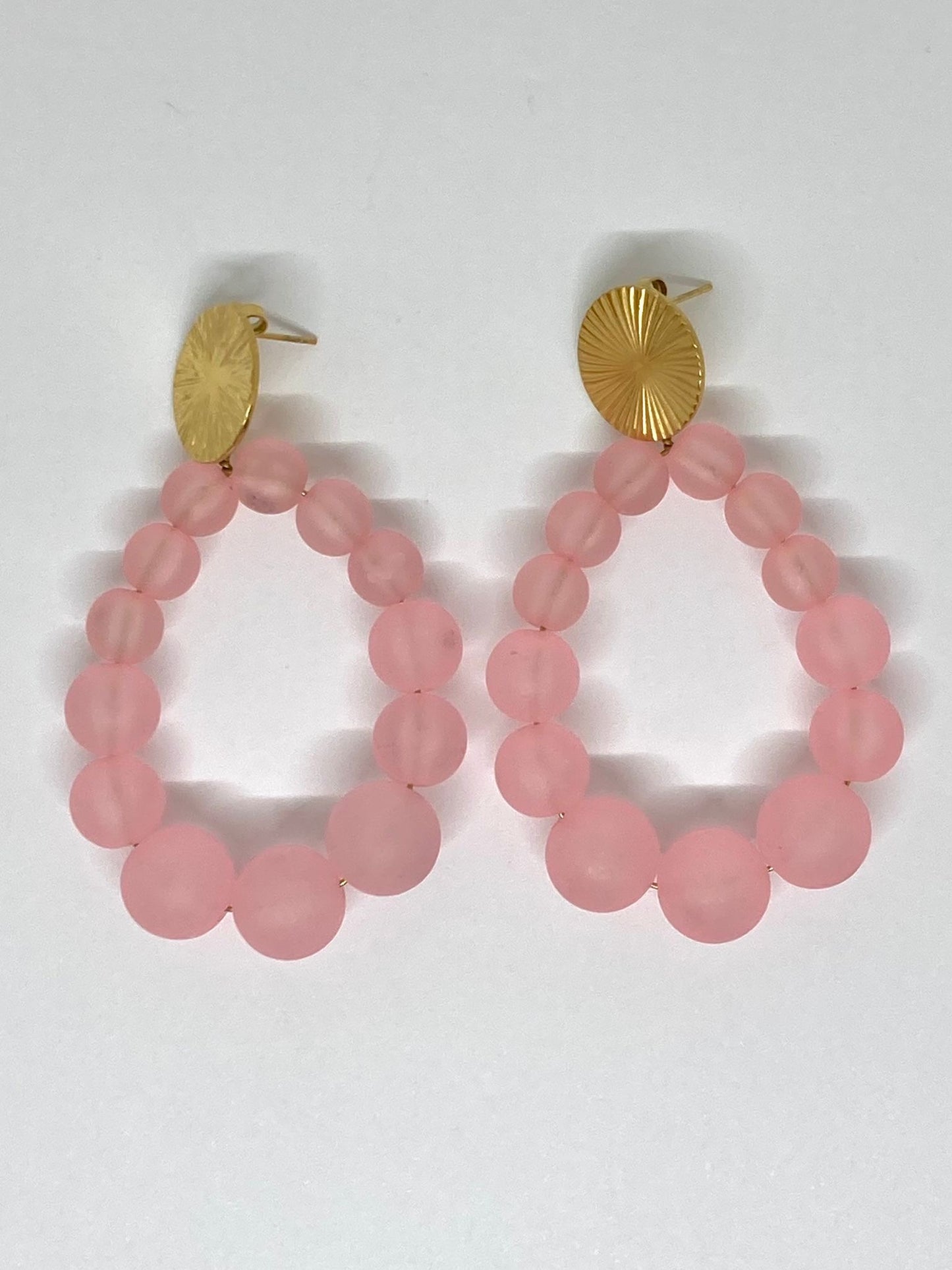Boucles d’oreilles Perla - Rose Bonbon