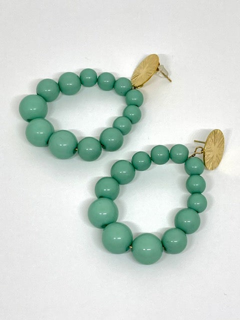 Boucles d’oreilles Perla - Vert Jade