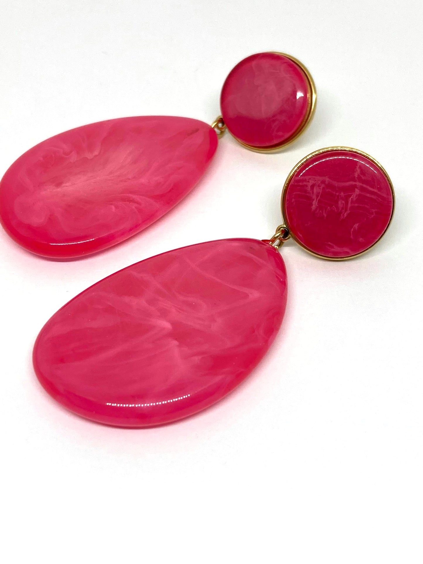Boucles d’oreilles - Rose Marbré