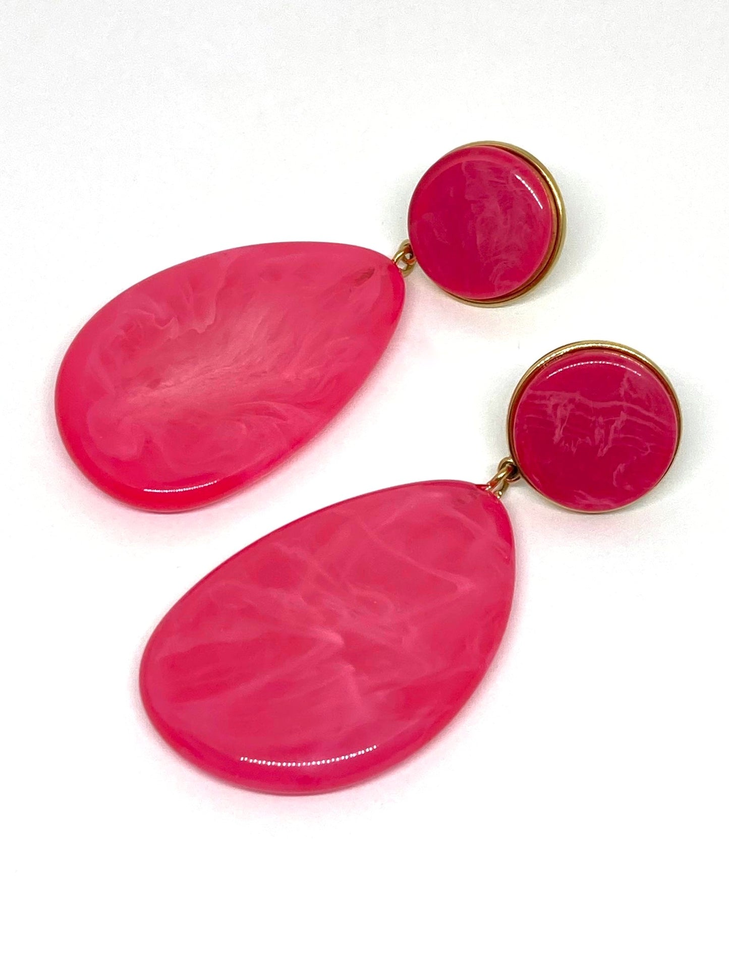 Boucles d’oreilles - Rose Marbré