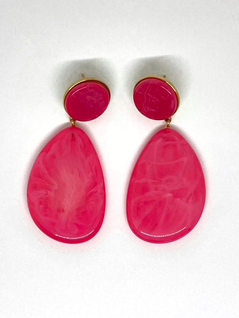 Boucles d’oreilles - Rose Marbré