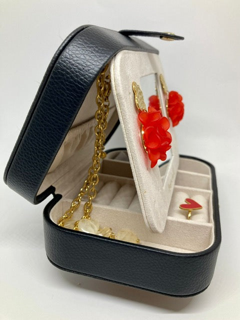 Boîte à bijoux de voyage noire - Grand format