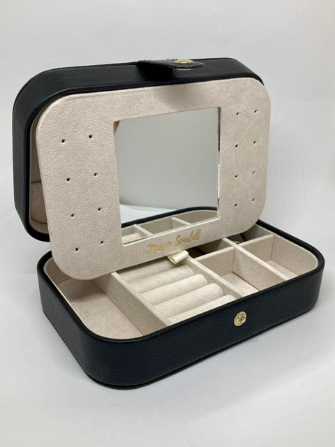 Boîte à bijoux de voyage noire - Grand format