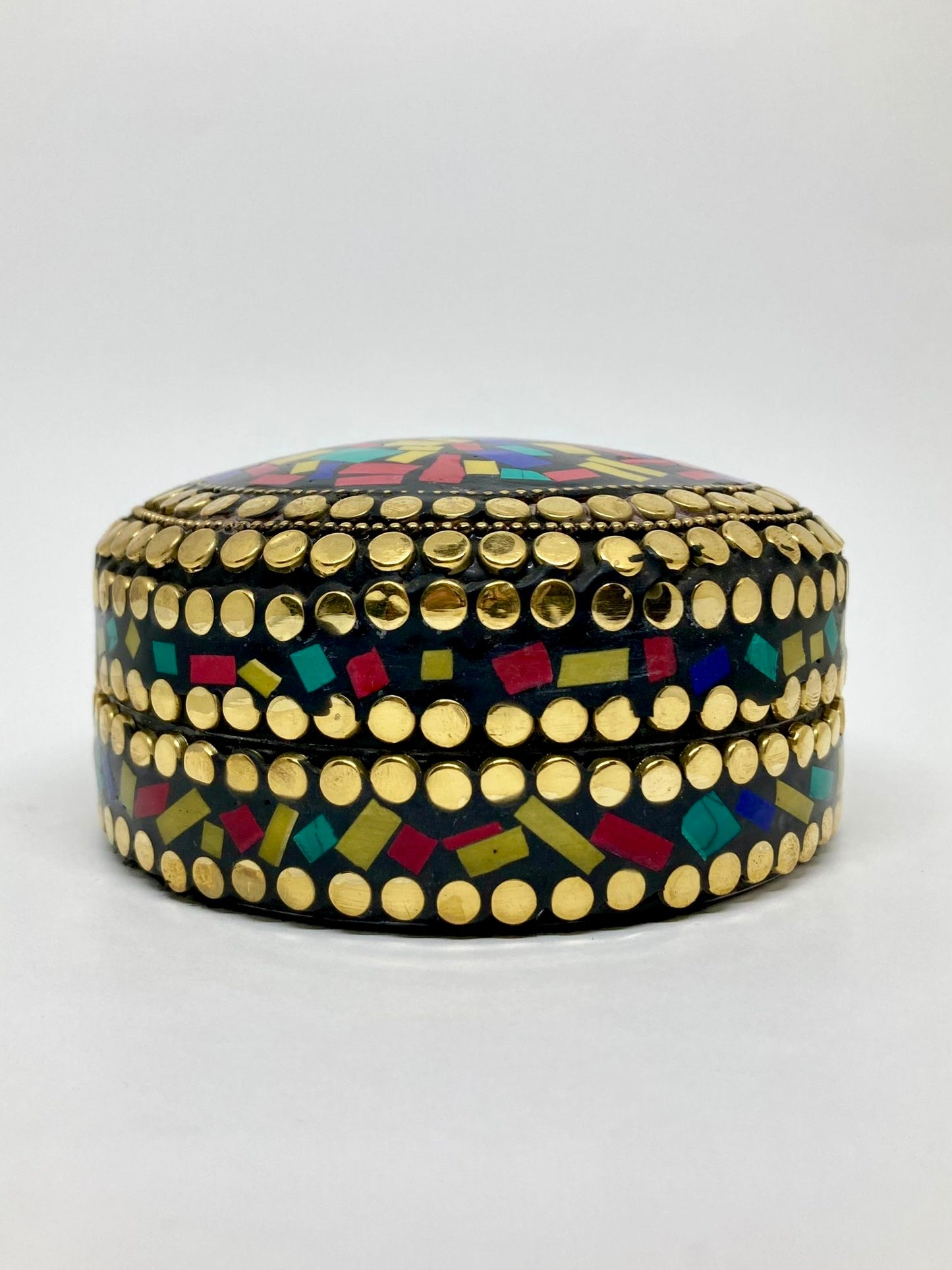 Boîte à bijoux mosaïque & dorée - Maroc