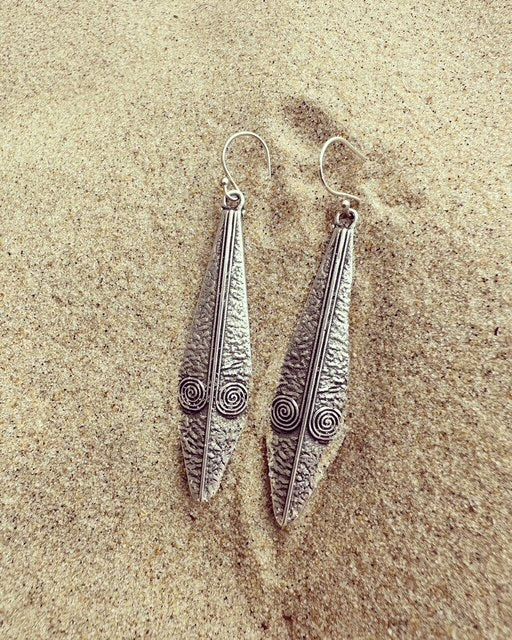 Boucles d’oreilles en argent massif - Masque Africain