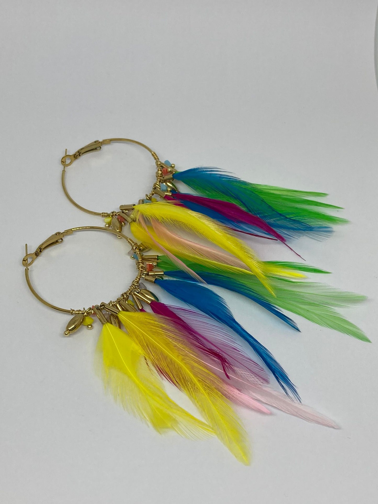 Boucles d’oreilles Plume - Multicolore