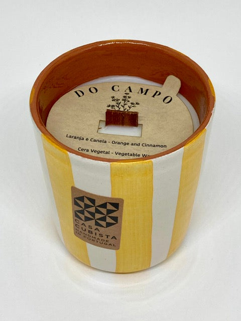 Bougie artisanale fleur d’oranger & épices - Tasse jaune