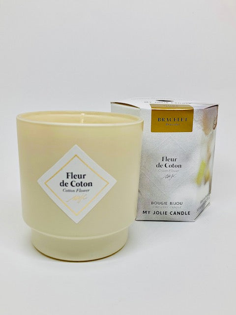 Bougie Fleur de coton avec bijoux