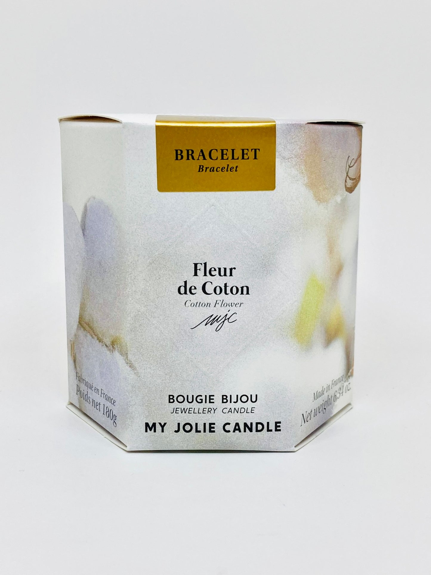 Bougie Fleur de coton avec bijoux
