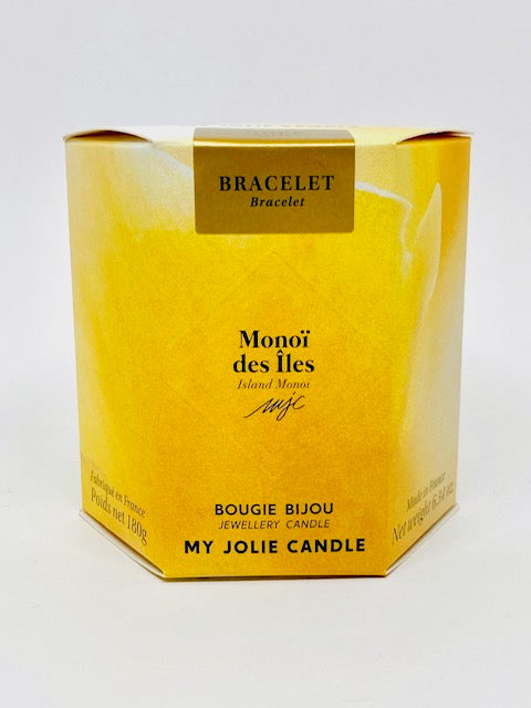Bougie au Monoï avec bijoux