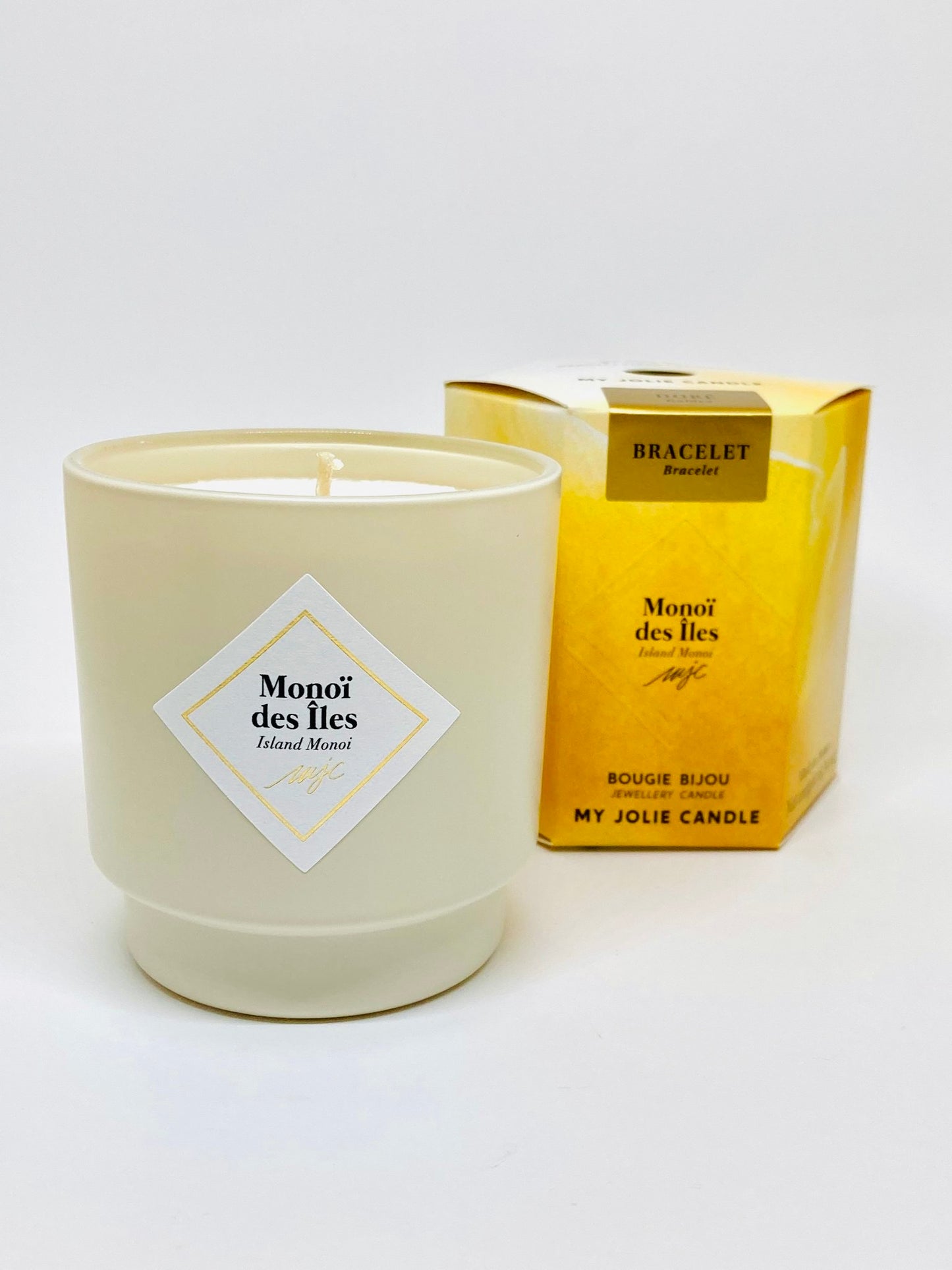 Bougie au Monoï avec bijoux