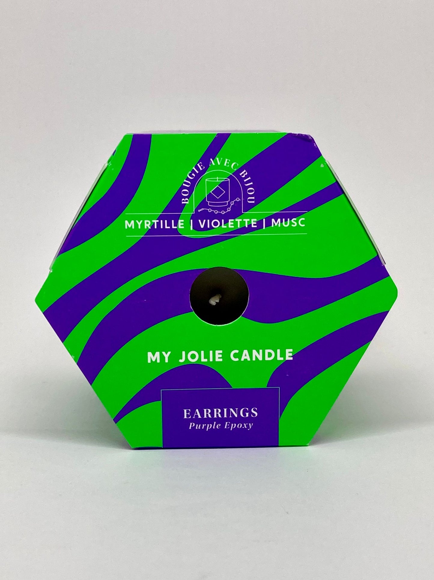 Bougie Ultra Myrtille - Créoles Violettes fluo