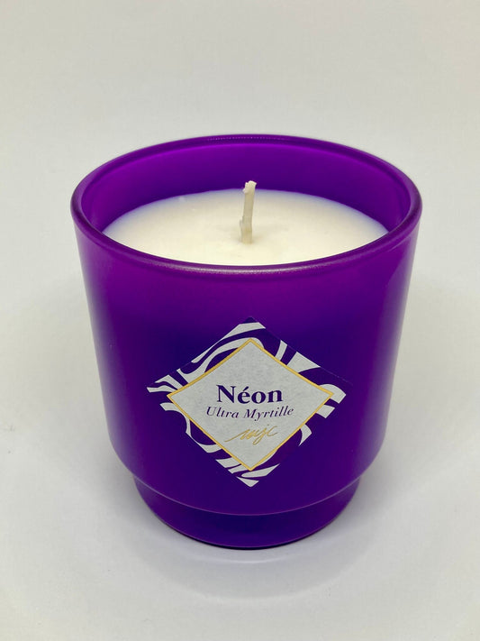 Bougie Ultra Myrtille - Créoles Violettes fluo