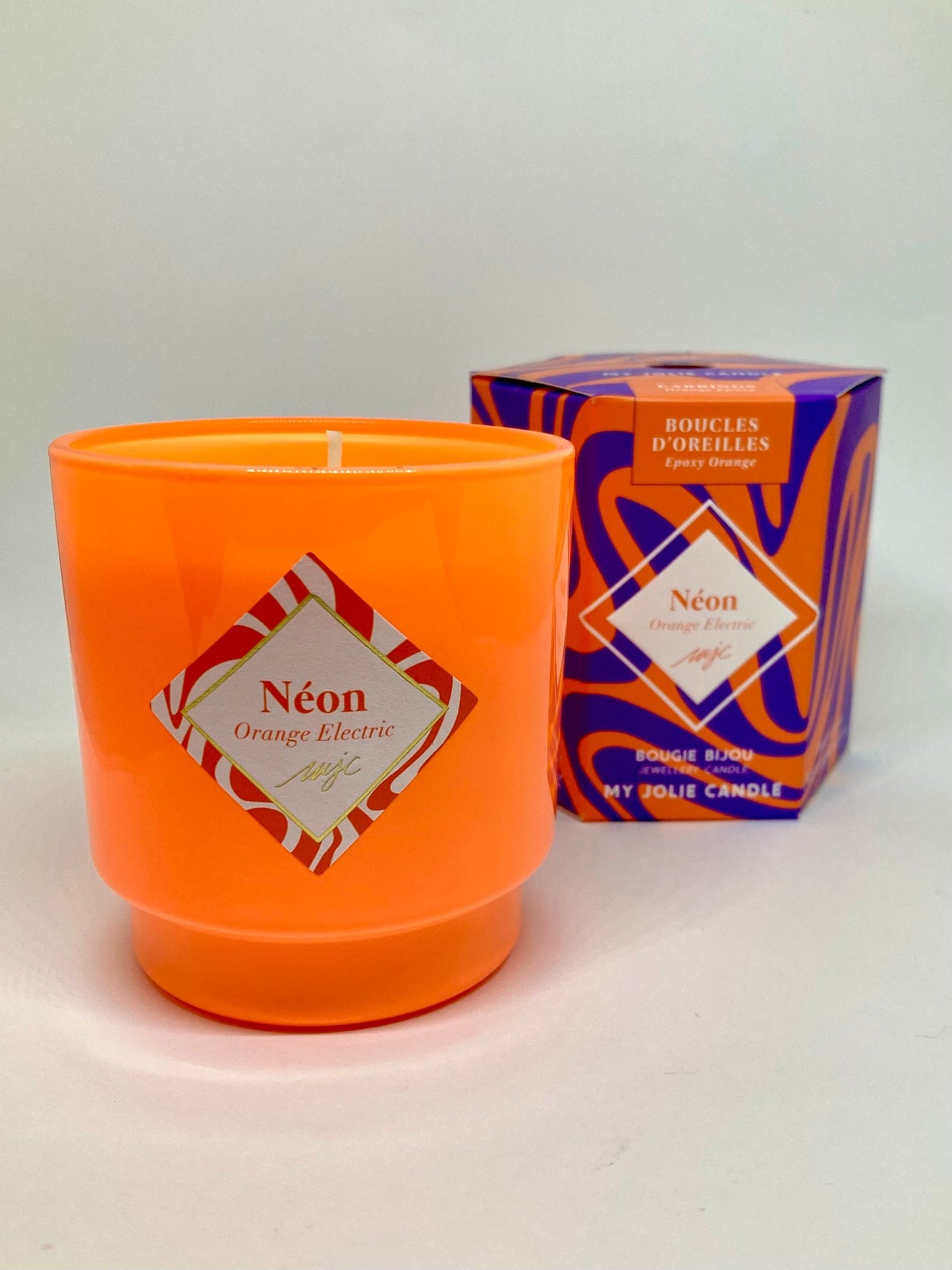 Bougie Orange Électrique - Créoles orange fluo