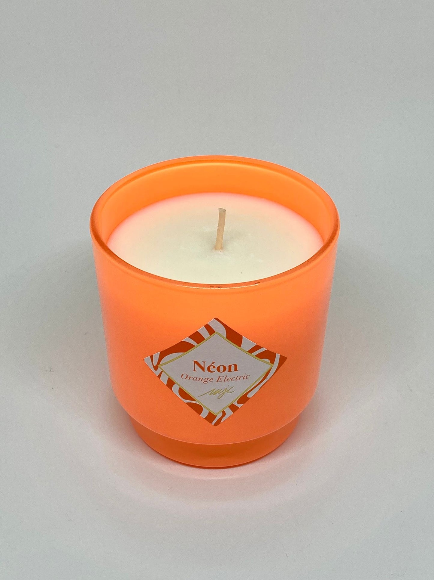 Bougie Orange Électrique - Créoles orange fluo