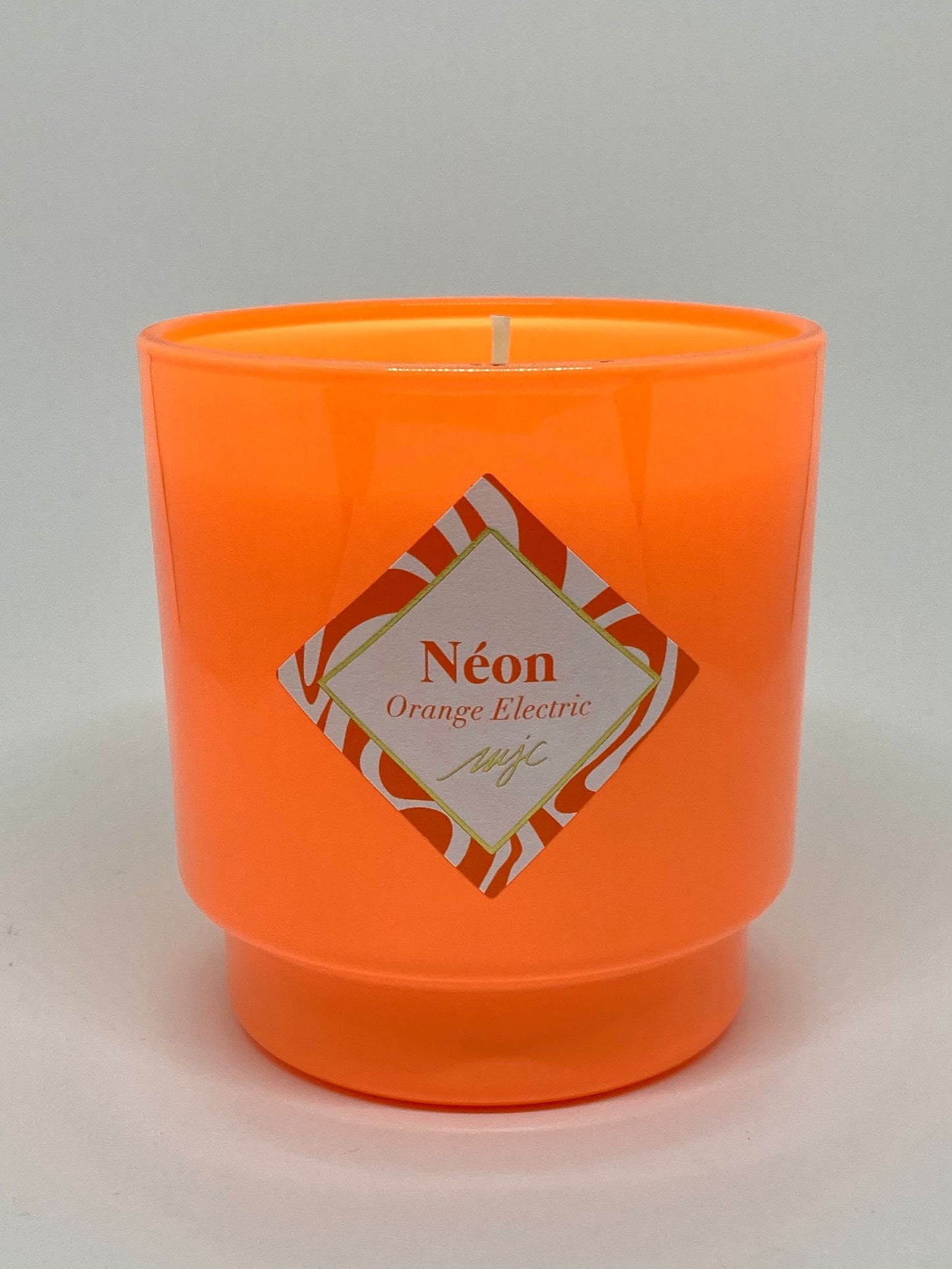 Bougie Orange Électrique - Créoles orange fluo