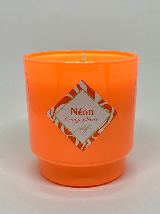 Bougie Orange Électrique - Créoles orange fluo