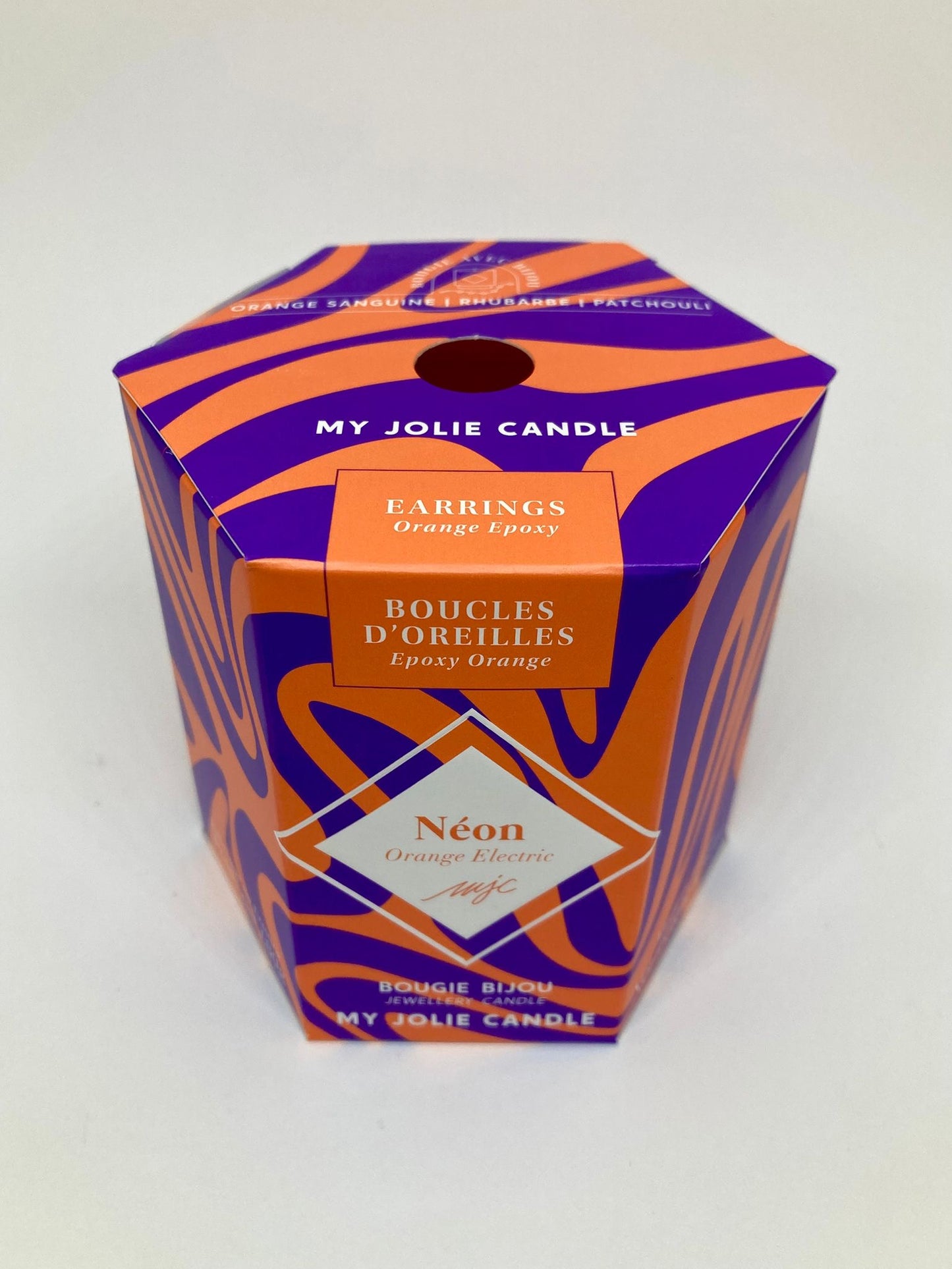 Bougie Orange Électrique - Créoles orange fluo
