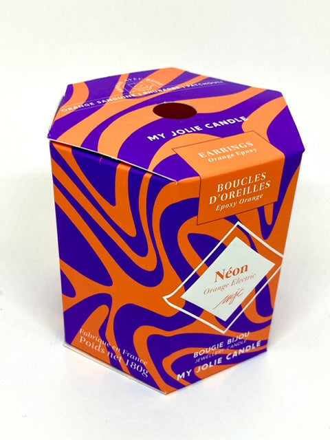 Bougie Orange Électrique - Créoles orange fluo