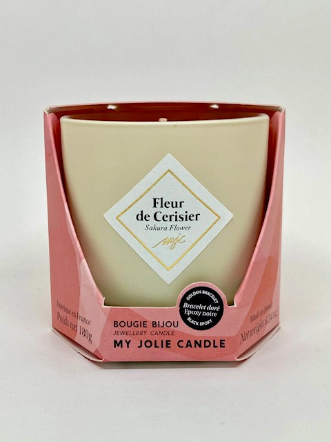 Bougie Fleur de cerisier avec bijoux