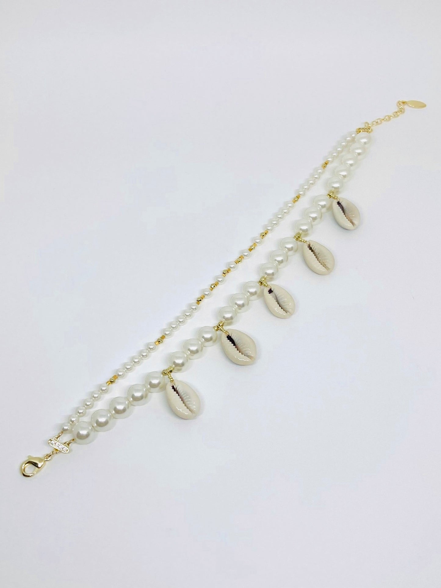 Bracelet de cheville perles nacrées - Hipanema