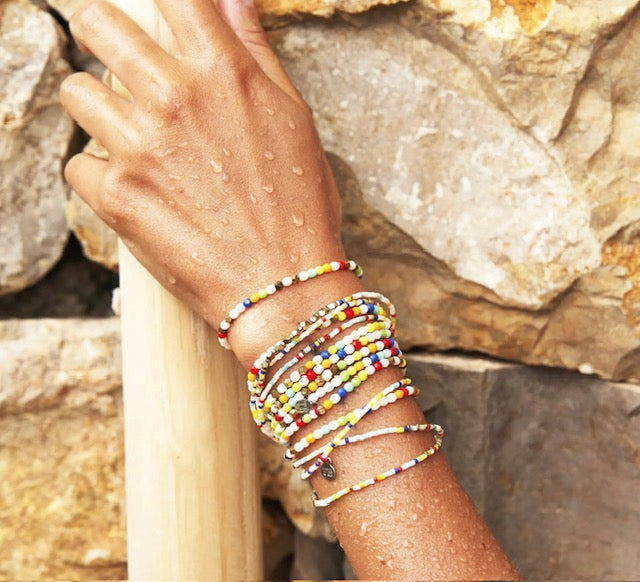 Bracelet / Collier Pampelonne Jaune - Têtes Blondes