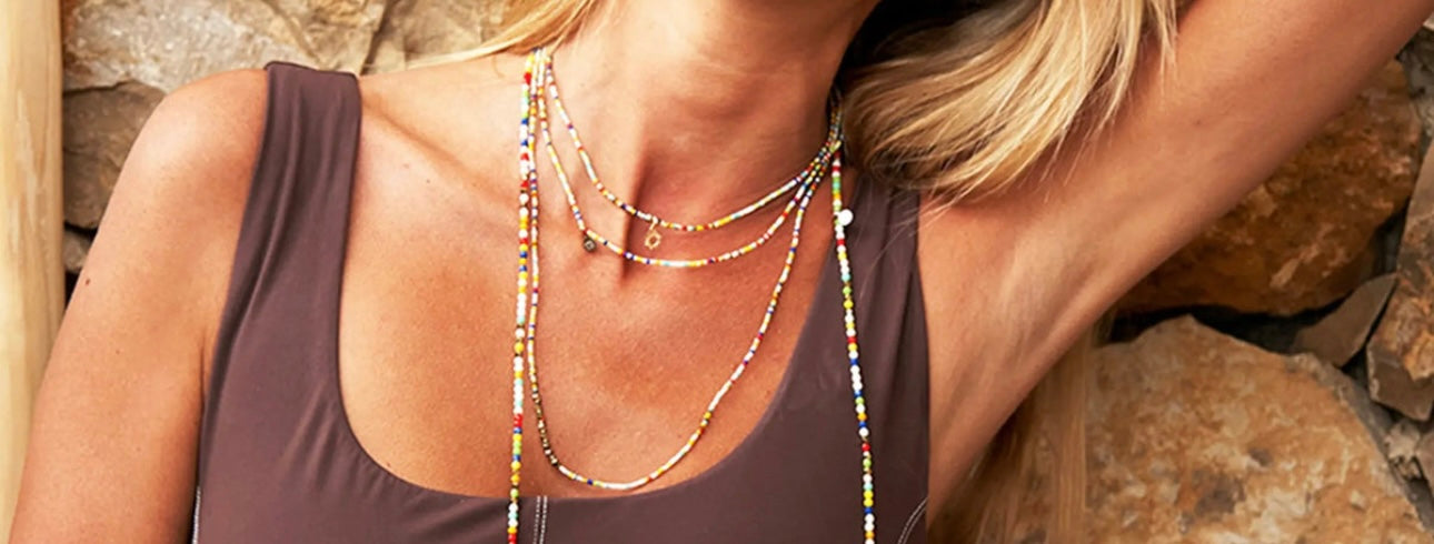 Bracelet / Collier Pampelonne Jaune - Têtes Blondes