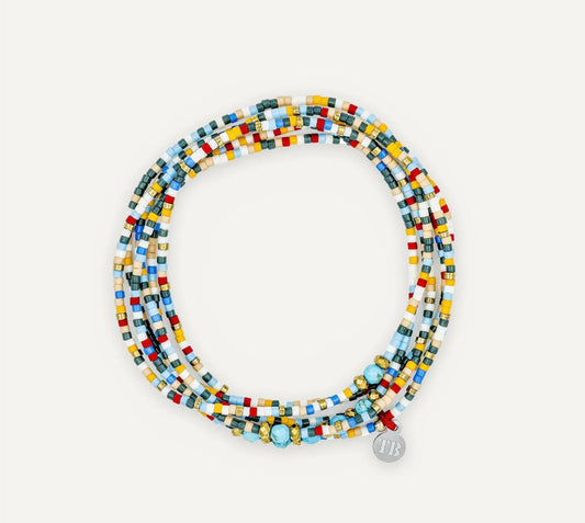 Bracelet/Collier Hossegor Slim multicolore - Têtes Blondes