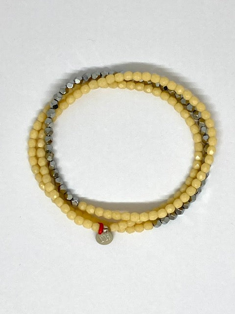 Bracelet/Collier Vanille & argent - Têtes Blondes