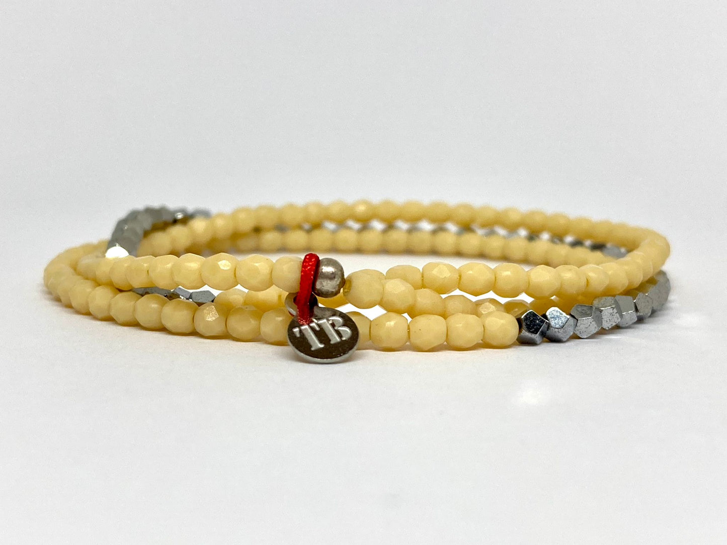 Bracelet/Collier Vanille & argent - Têtes Blondes