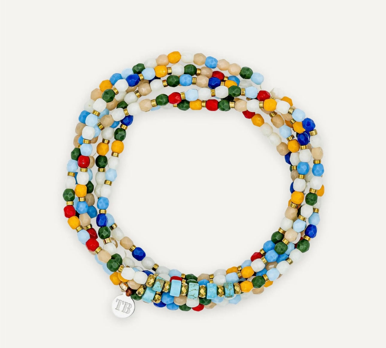 Bracelet / Collier Pampelone Bleu - Têtes Blondes